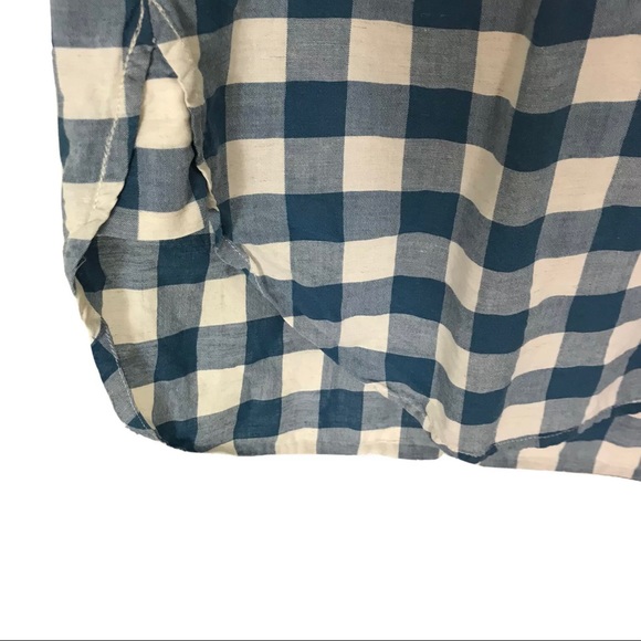 Madewell Blue and White Checkered Blouse - Picture 4 of 10